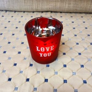 Yankee Candle LOVE YOU Flickering Red Glass Votive